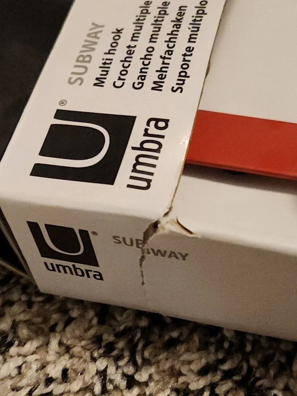 NIB Umbra Subway Wall Mount Coat Hanger / Alan Wisniewski Design / 10 Hooks